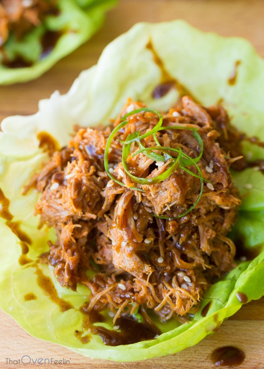 Slow Cooker Korean Lettuce Wraps That Oven Feelin’