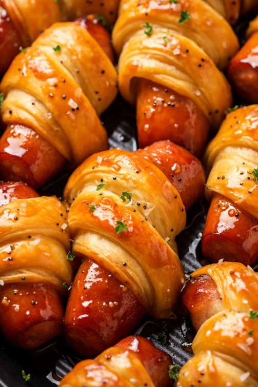 GLAZED PIGS IN A BLANKET That Oven Feelin