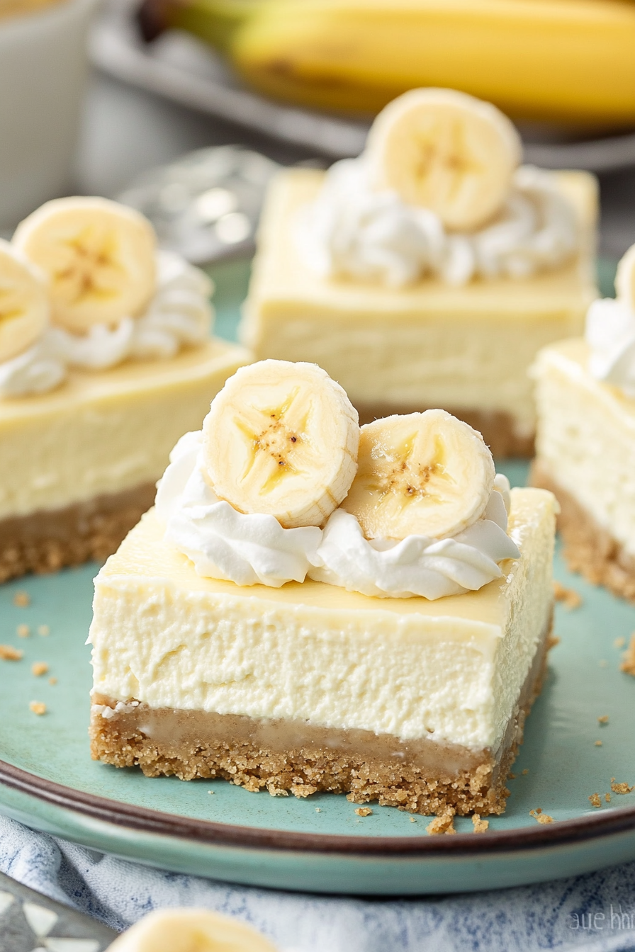 Banana Cream Cheesecake Bars