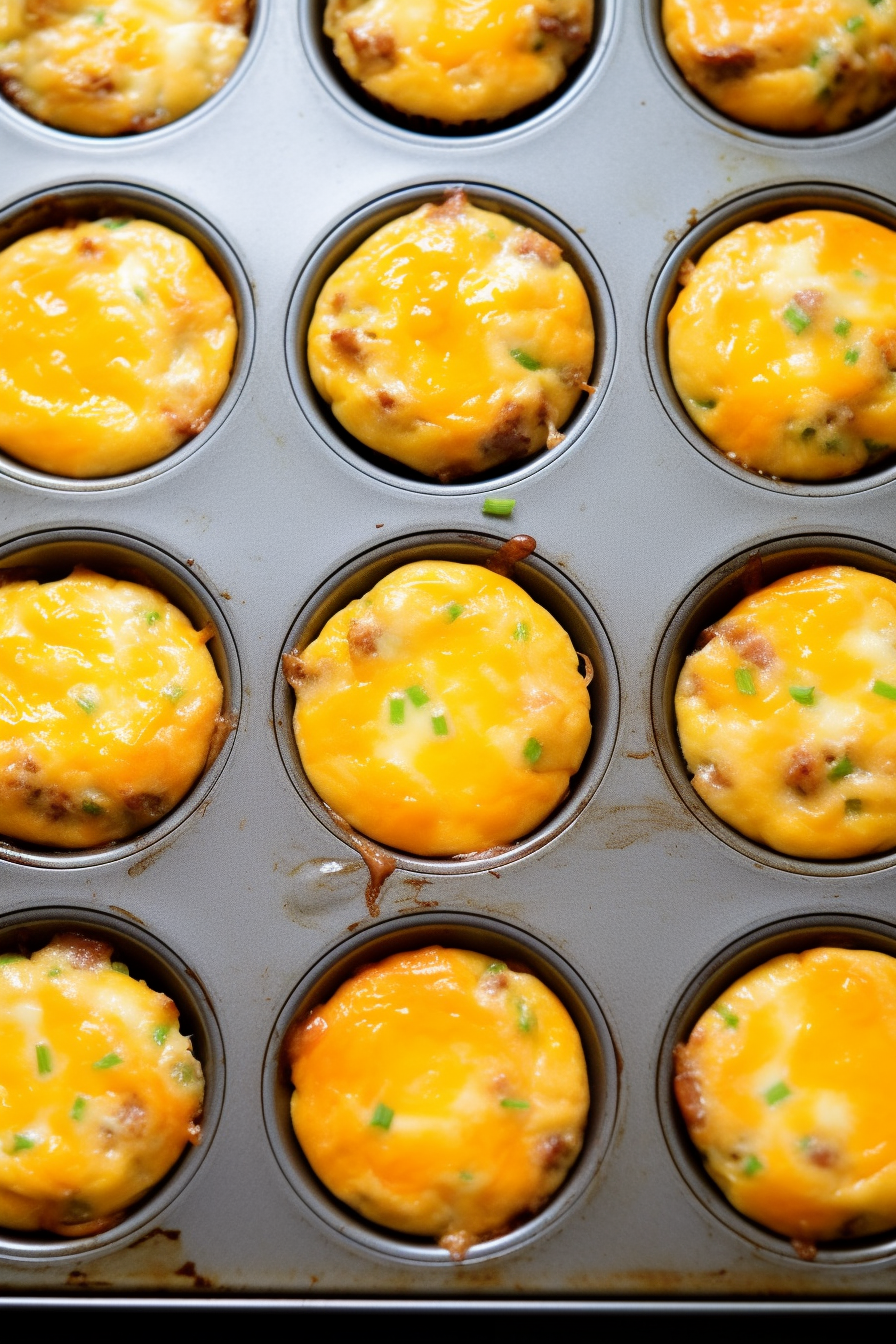 Cheesy Sausage And Egg Muffins