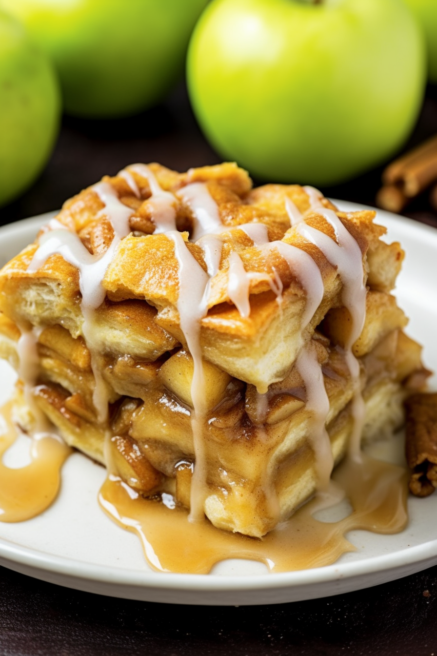 Caramel Apple Cinnamon Roll Lasagna