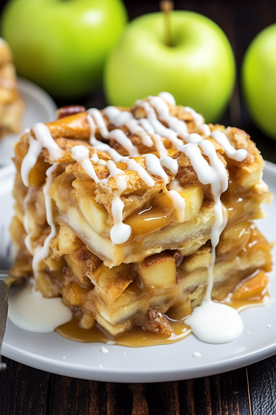 Caramel Apple Cinnamon Roll Lasagna