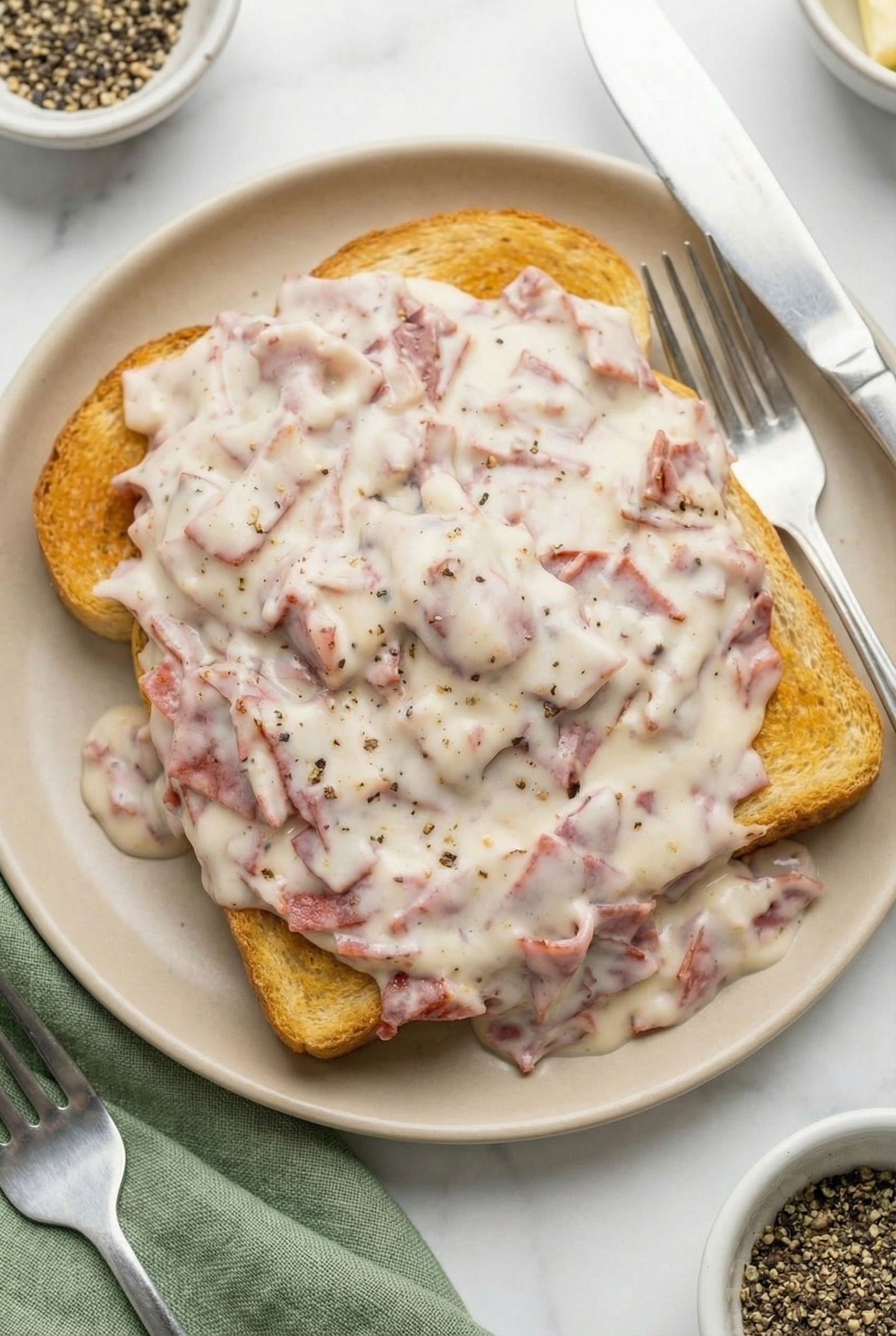 Creamed Chipped Beef on Toast