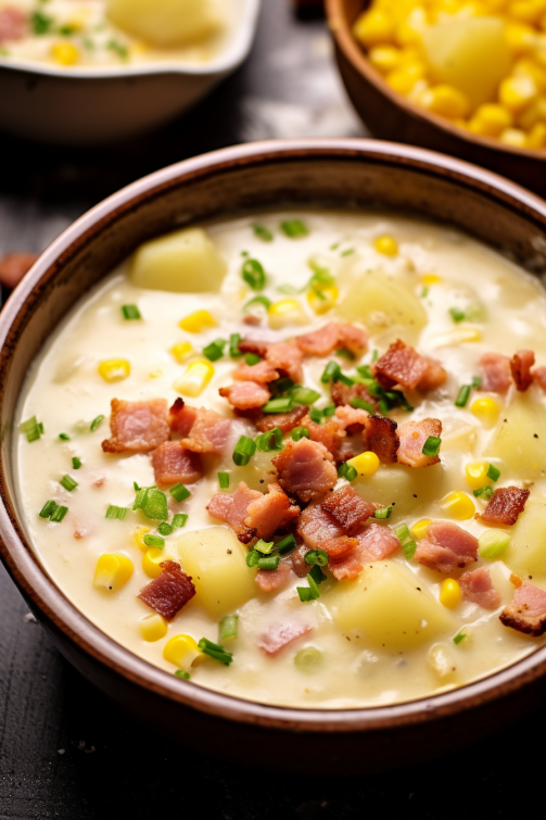 Easy Ham and Corn Chowder - That Oven Feelin