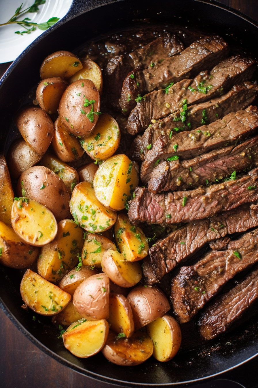 Garlic Butter Steak and Potatoes