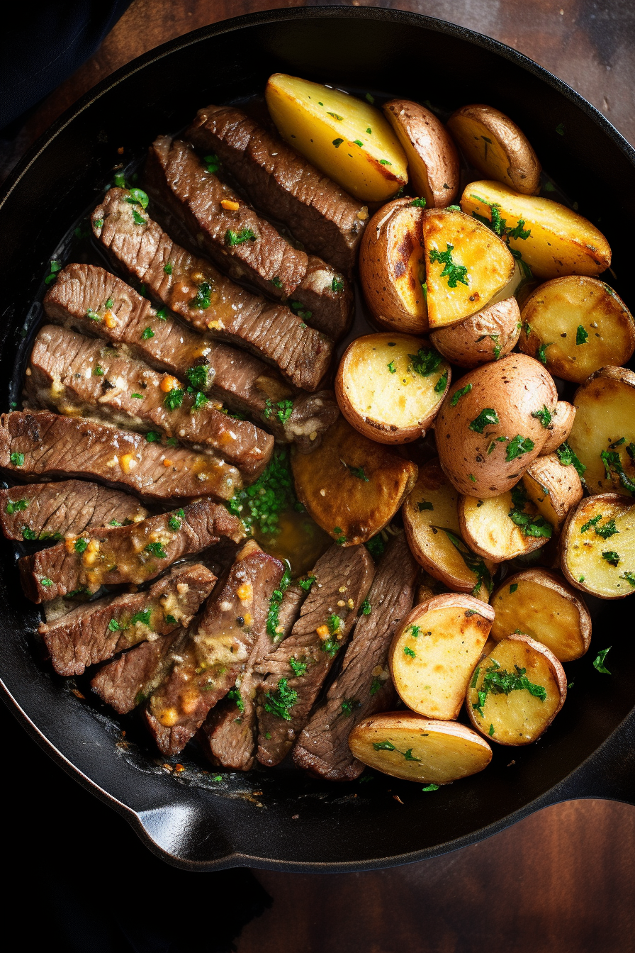 Garlic Butter Steak and Potatoes