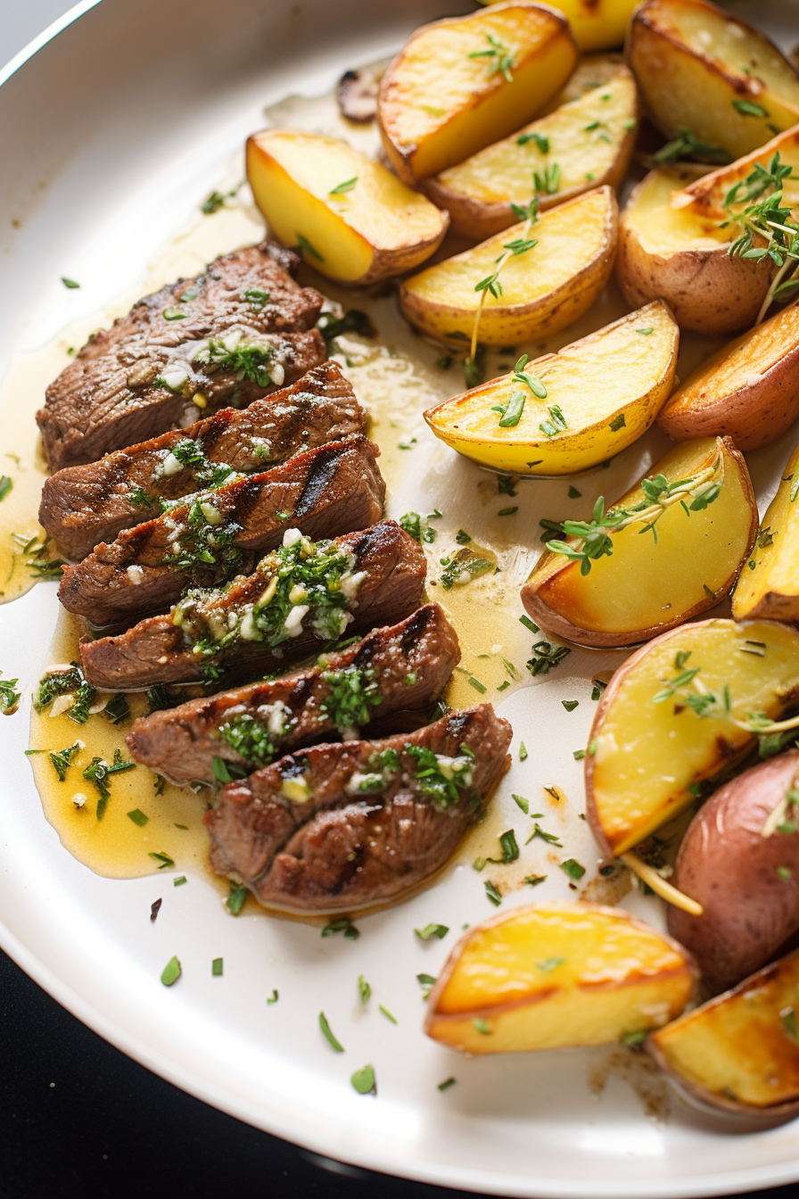 Garlic Butter Steak and Potatoes