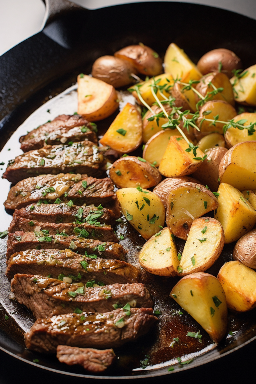 Garlic Butter Steak and Potatoes