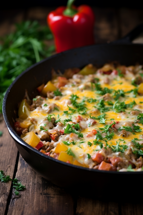 Ground Beef Stuffed Pepper Skillet That Oven Feelin 2065