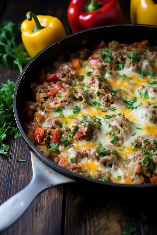 Ground Beef Stuffed Pepper Skillet That Oven Feelin 9332