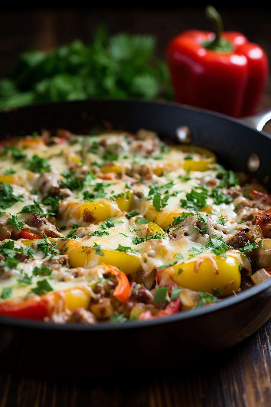 Ground Beef Stuffed Pepper Skillet