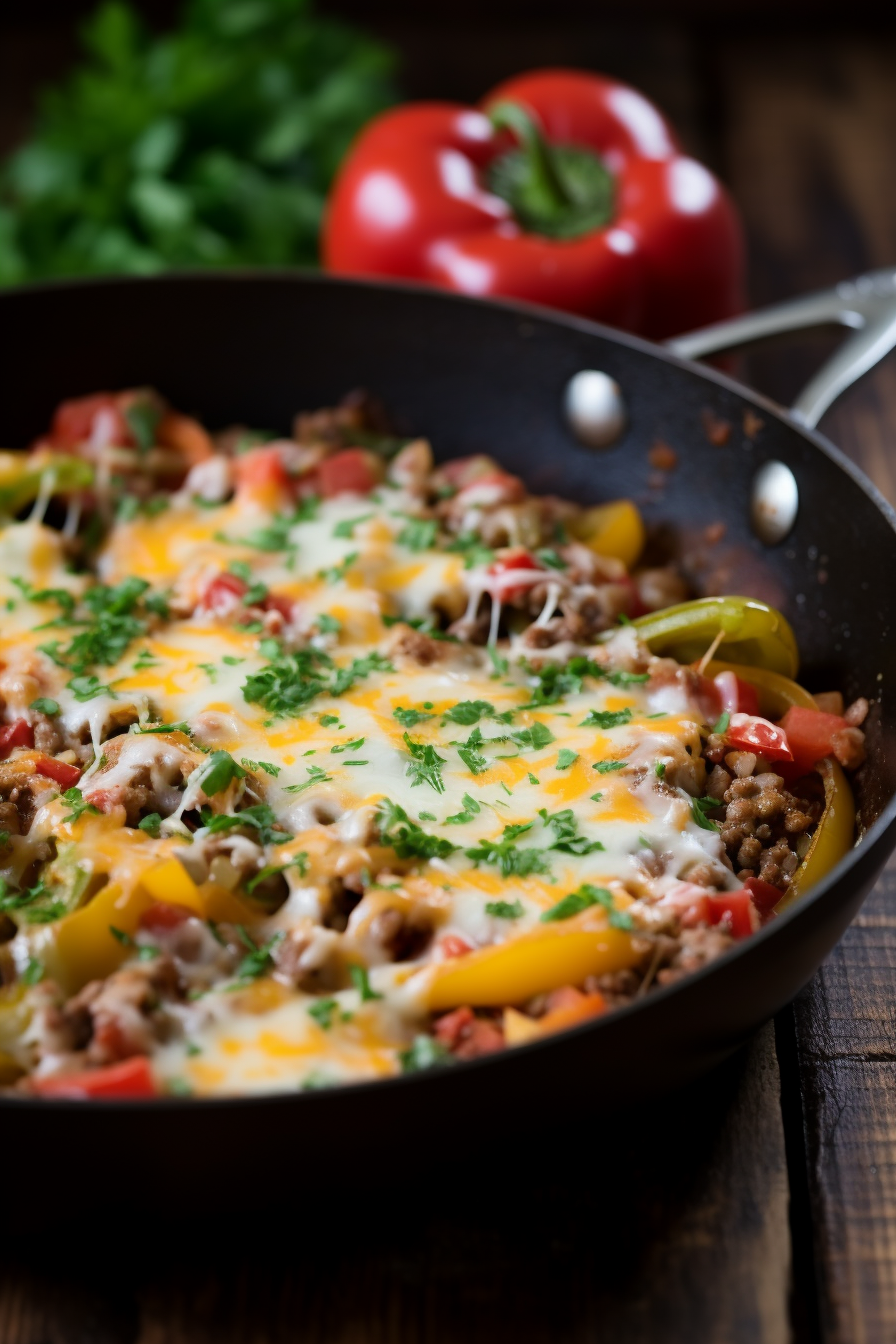 Ground Beef Stuffed Pepper Skillet