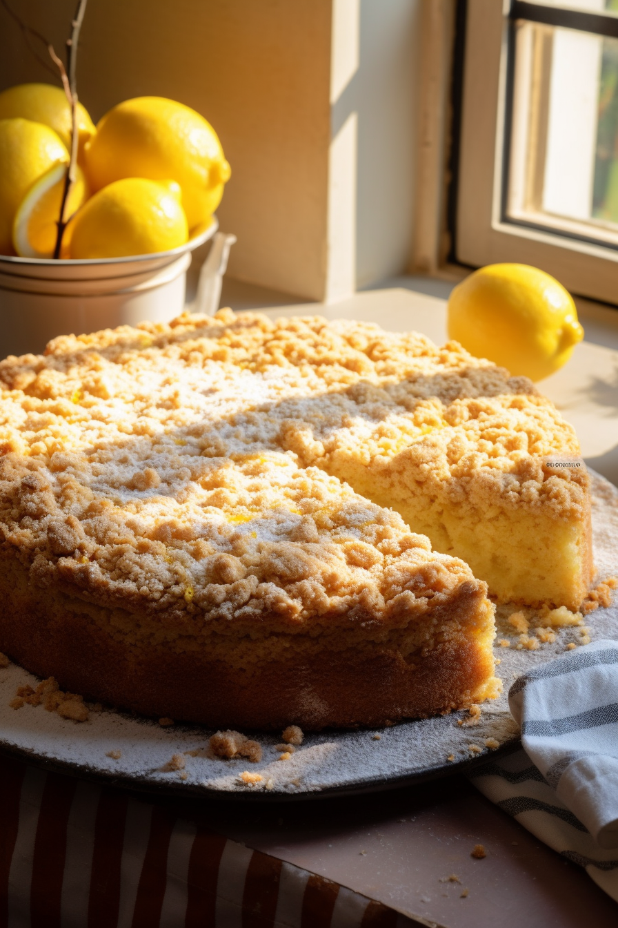 Lemon Crumble Breakfast Cake