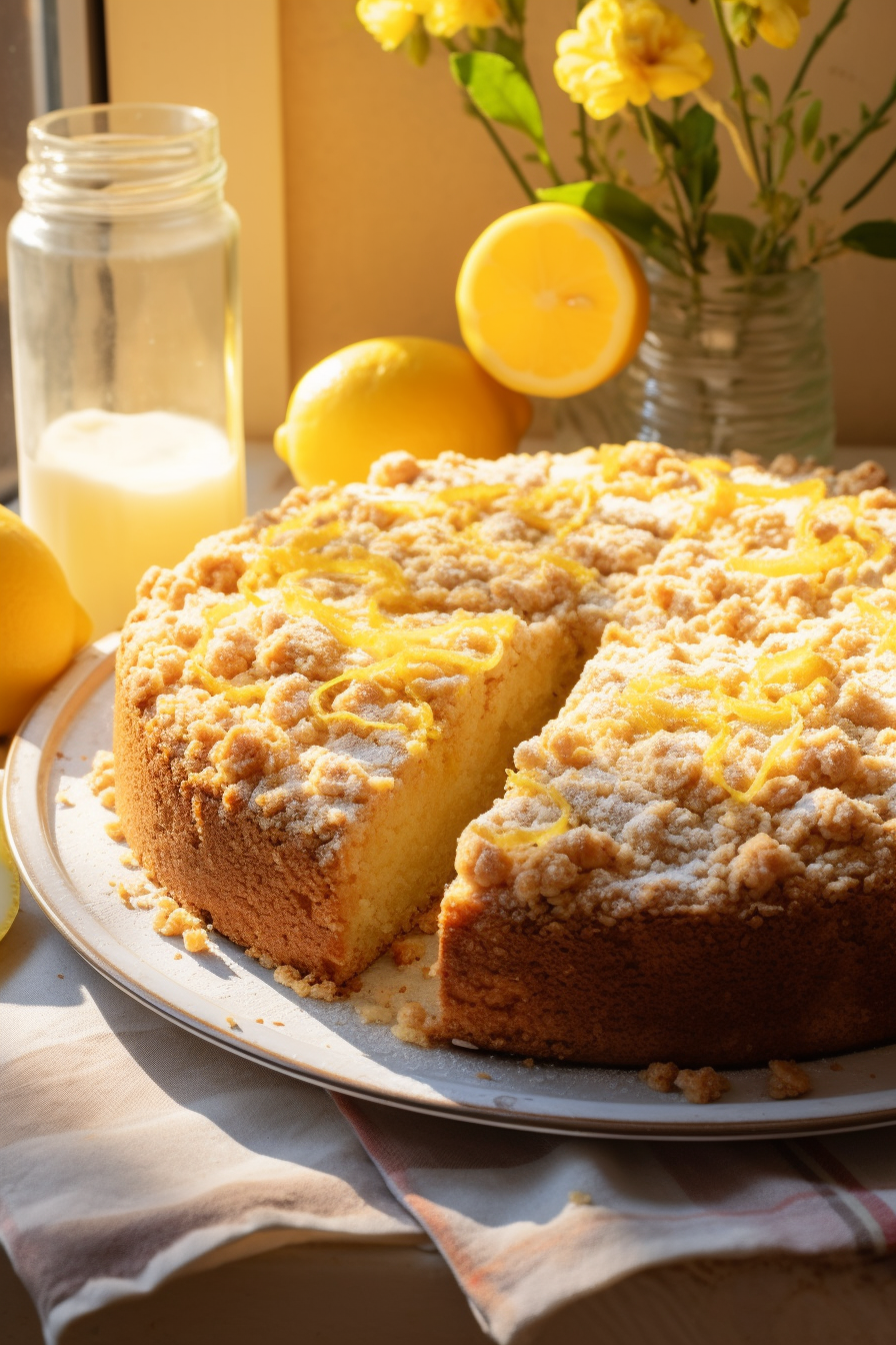 Lemon Crumble Breakfast Cake