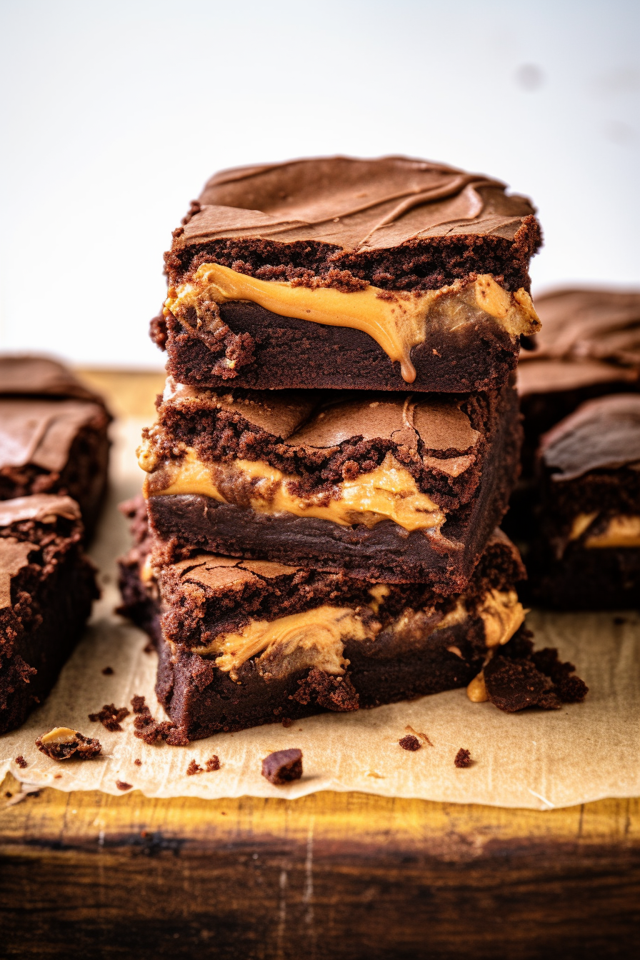 Peanut Butter Stuffed Brownies