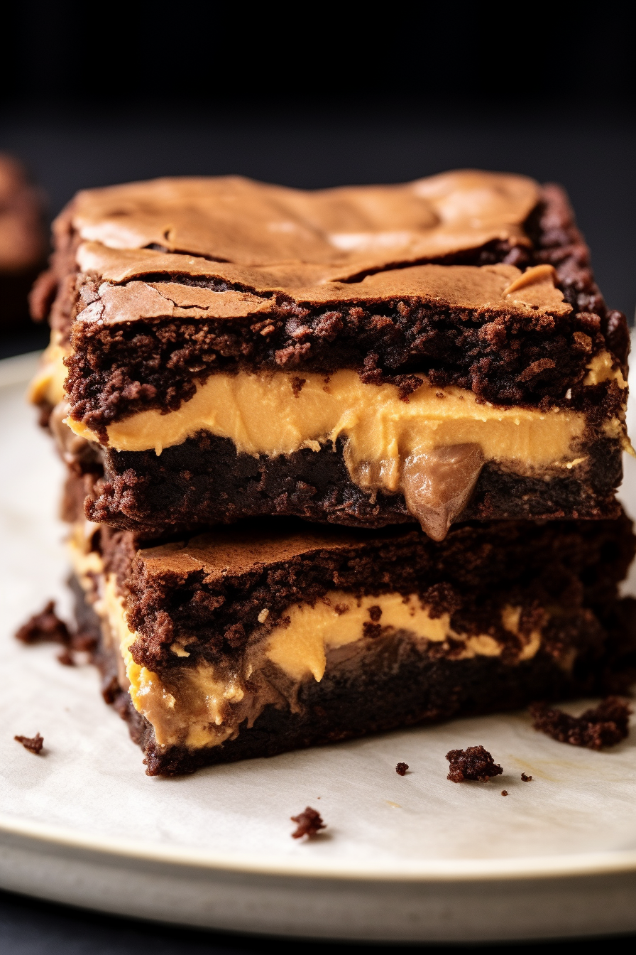 Peanut Butter Stuffed Brownies