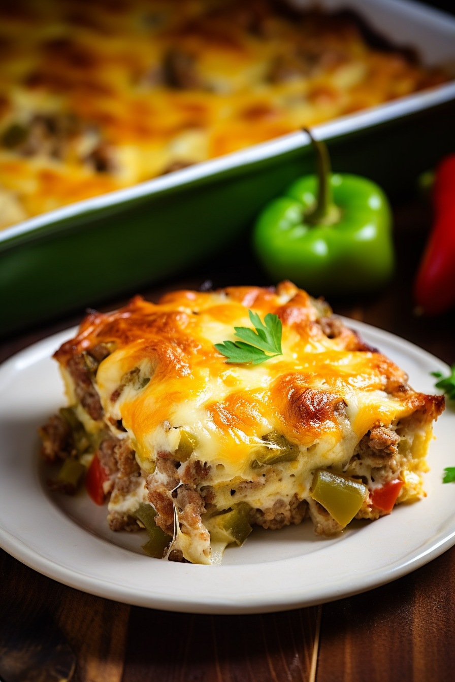 Philly Cheesesteak Casserole