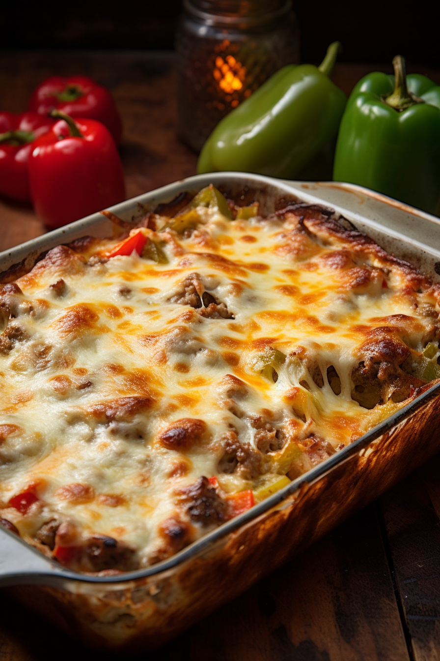 Philly Cheesesteak Casserole