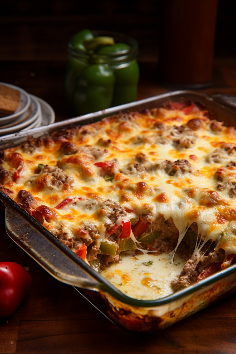 Philly Cheesesteak Casserole