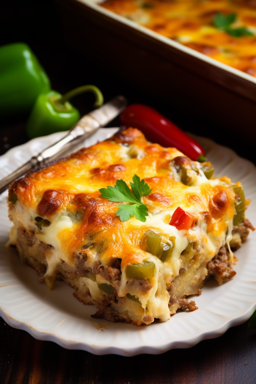 Philly Cheesesteak Casserole