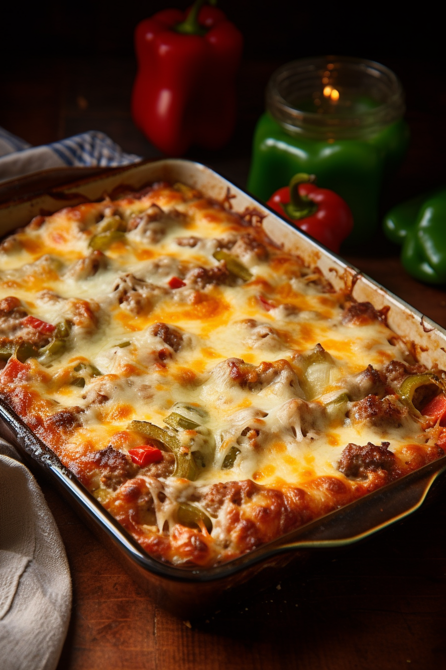 Philly Cheesesteak Casserole