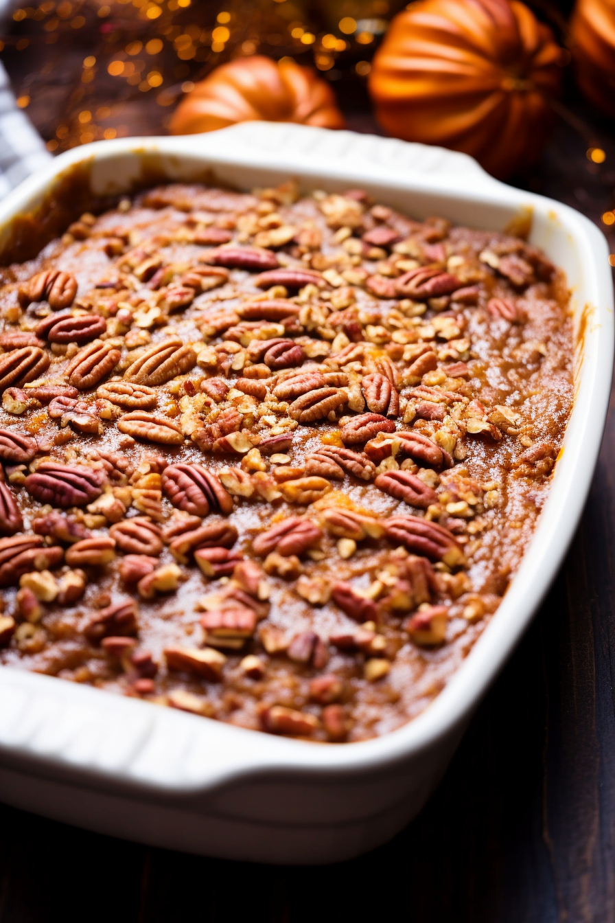 Pumpkin Pecan Cobbler