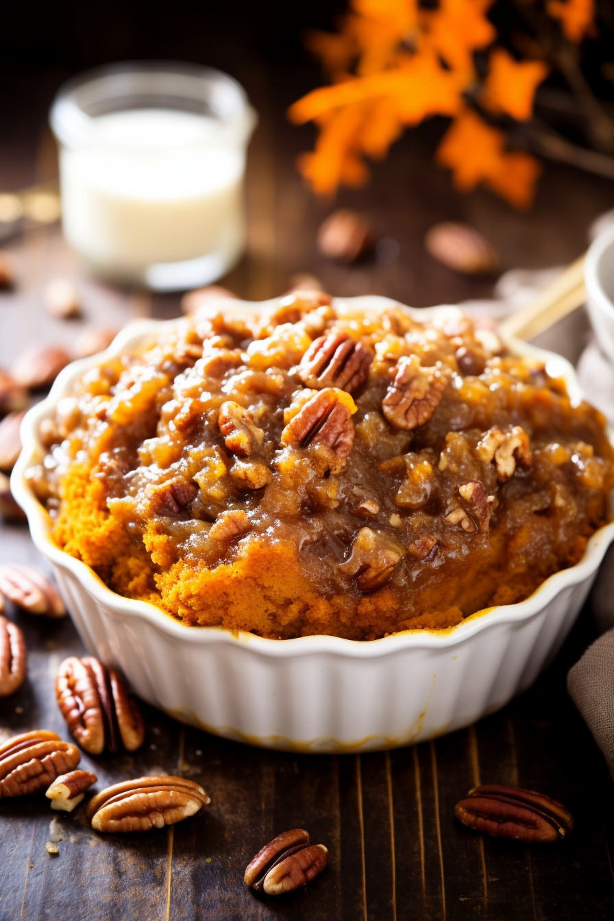 Pumpkin Pecan Cobbler