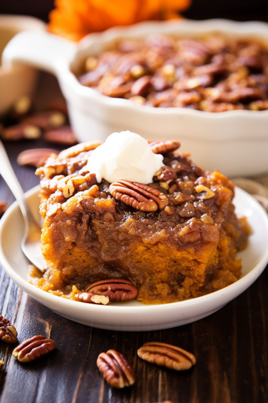 Pumpkin Pecan Cobbler