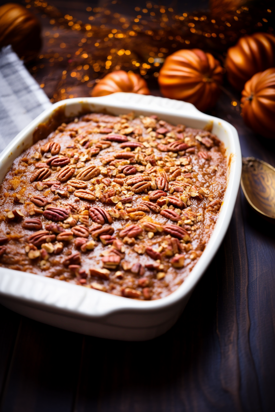 Pumpkin Pecan Cobbler