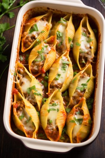 TACO PASTA SHELLS - That Oven Feelin