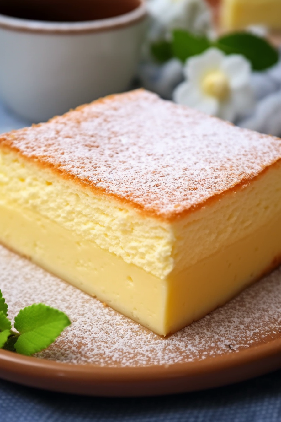 Magic Custard Cake - KitchenTigress
