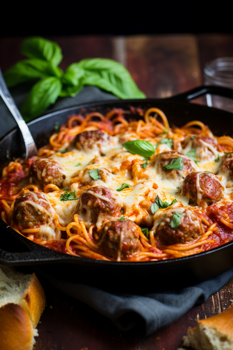 Baked Spaghetti & Meatballs