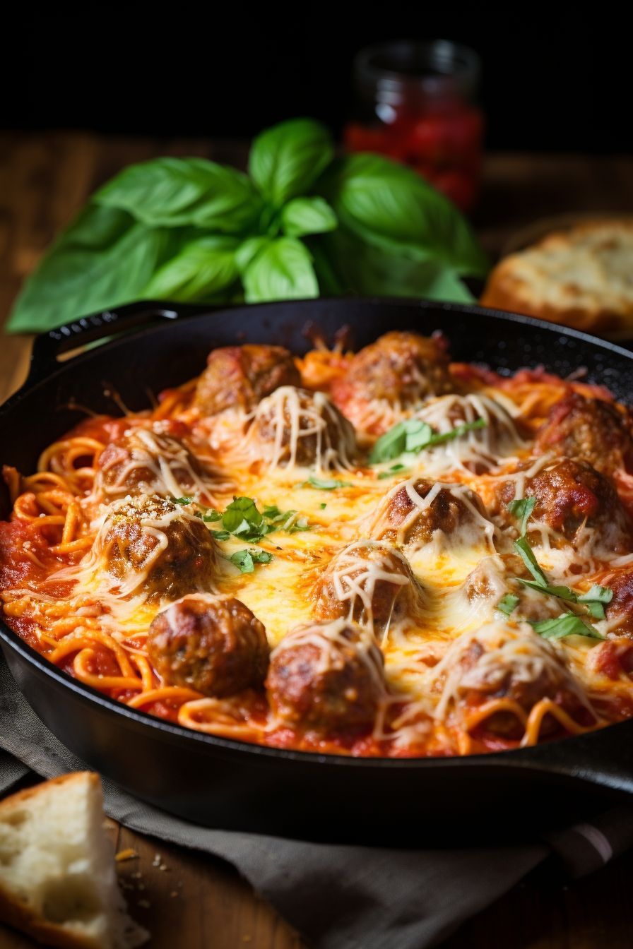 Baked Spaghetti & Meatballs