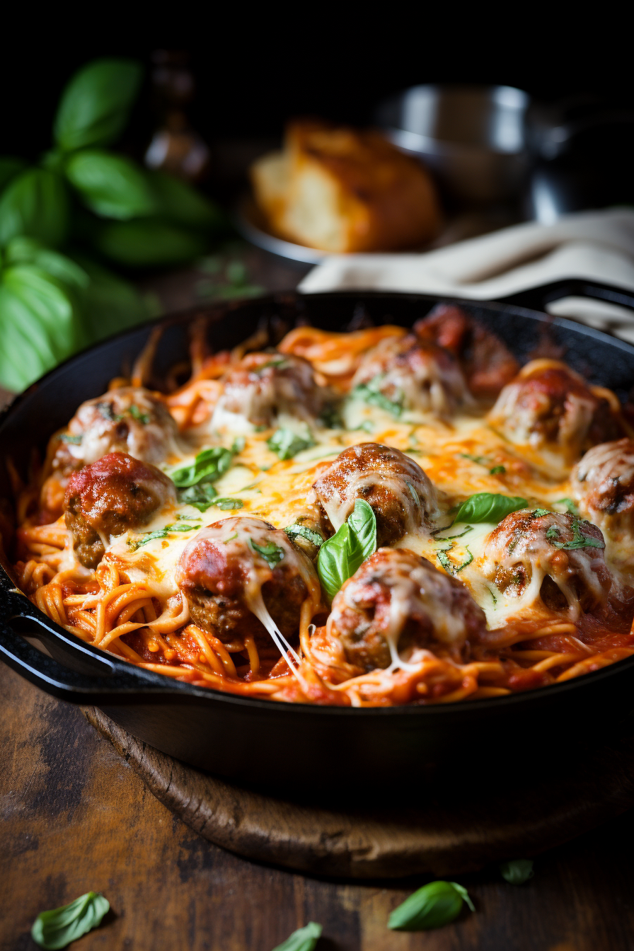 Baked Spaghetti & Meatballs