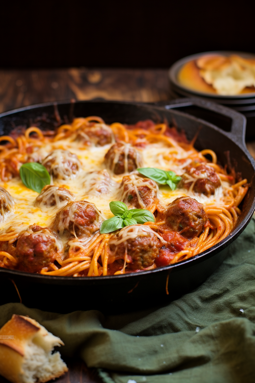 Baked Spaghetti & Meatballs