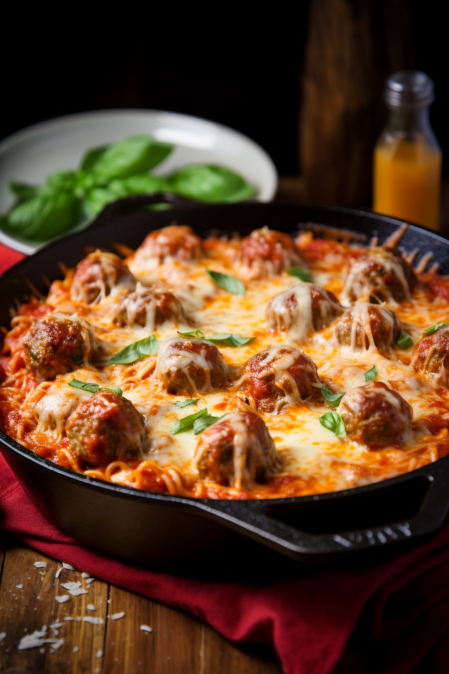 Baked Spaghetti & Meatballs