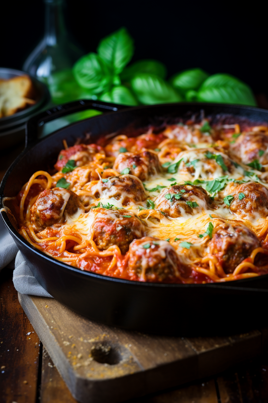 Baked Spaghetti & Meatballs