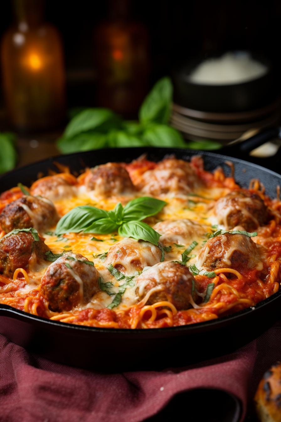 Baked Spaghetti & Meatballs