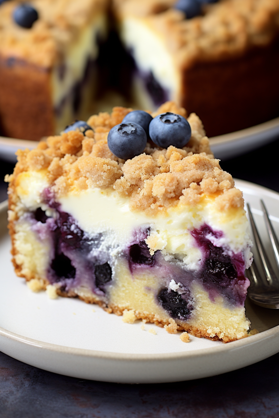 Blueberry Cream Cheese Coffee Cake - Easy Recipe - Chenée Today