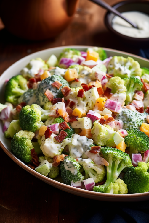 Broccoli and Cauliflower Salad - That Oven Feelin