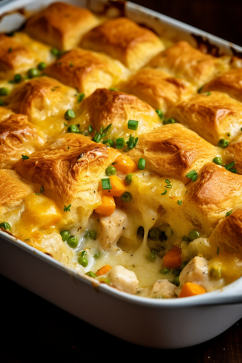 Chicken Pot Pie Bubble Up Casserole - That Oven Feelin