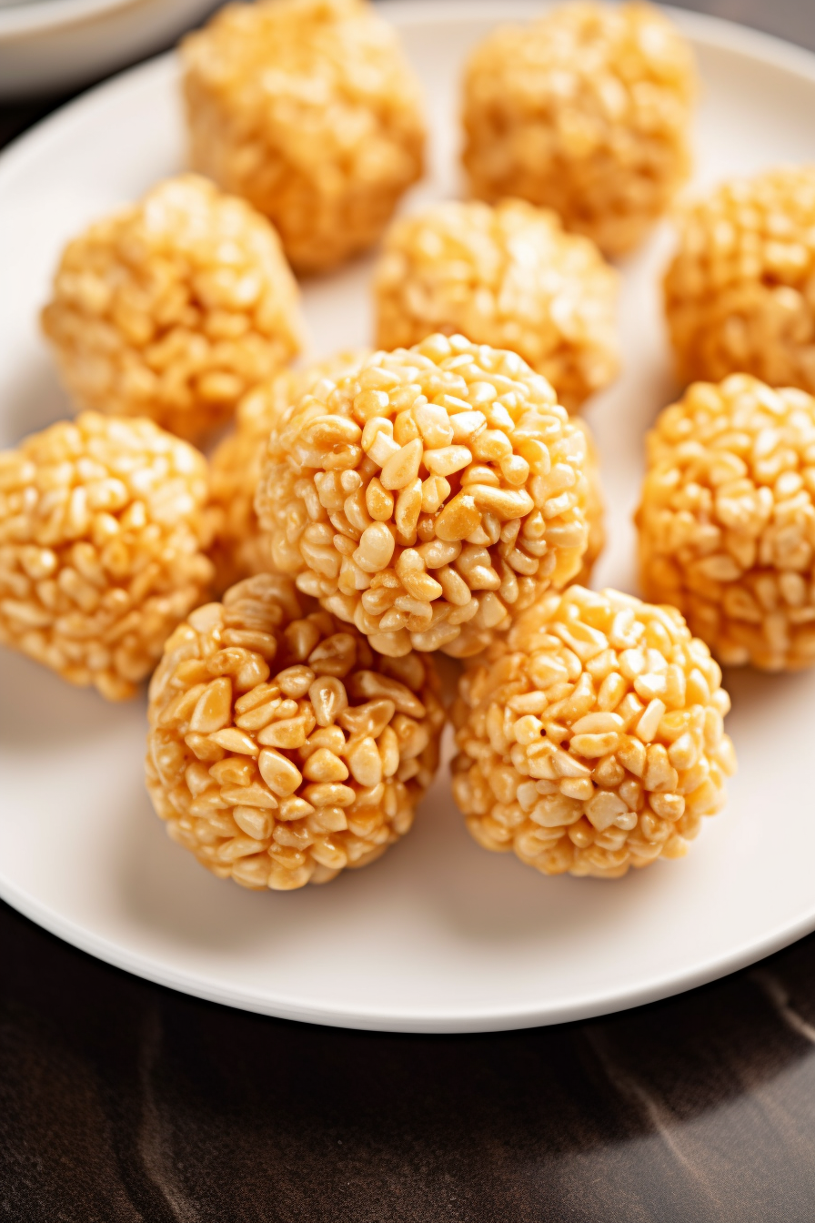 Caramel Marshmallow Rice Krispie Balls