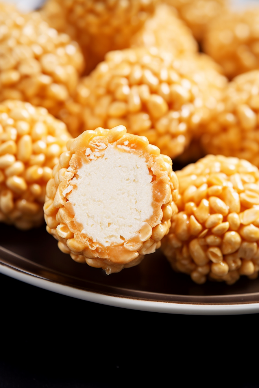 Caramel Marshmallow Rice Krispie Balls