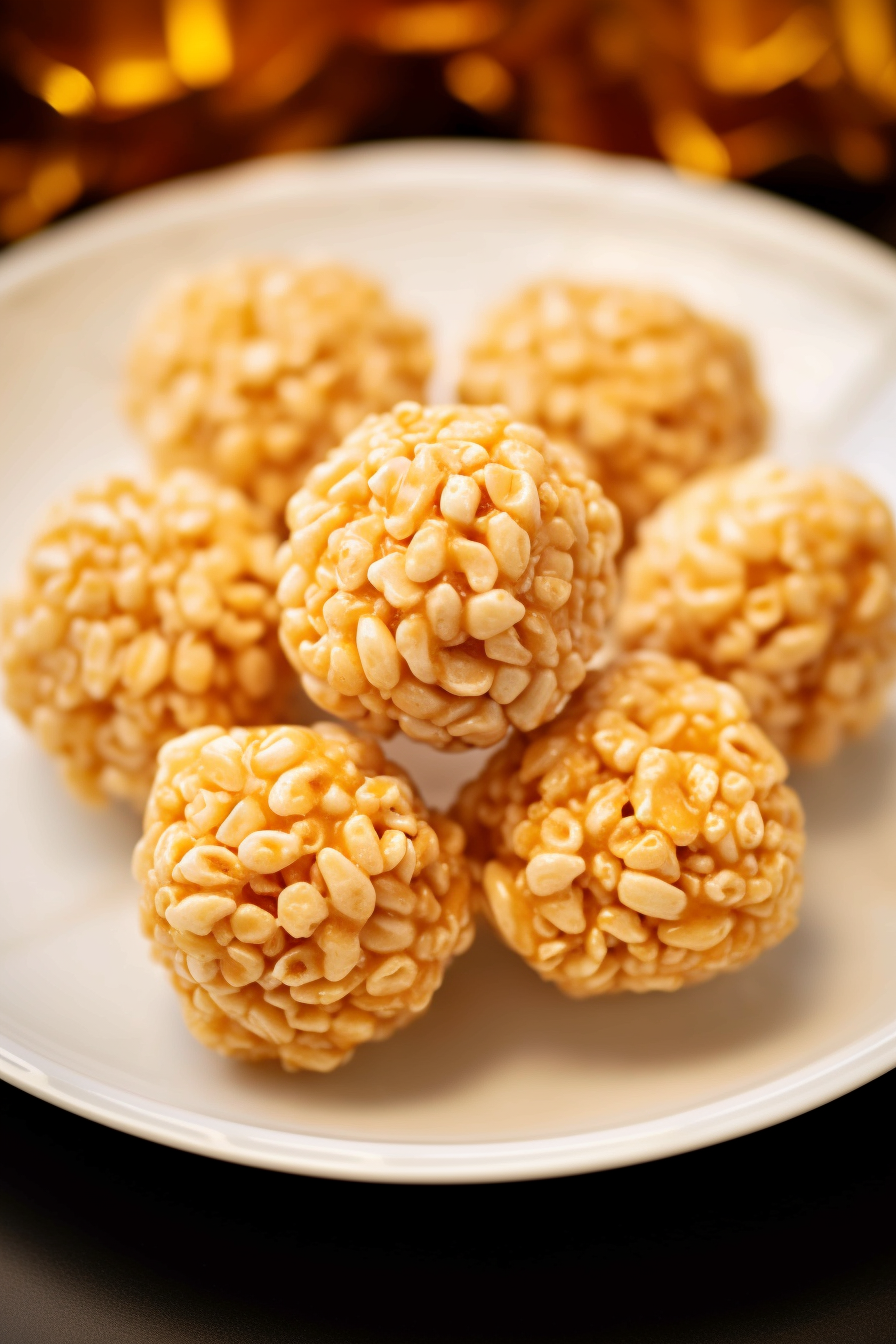 Caramel Marshmallow Rice Krispie Balls