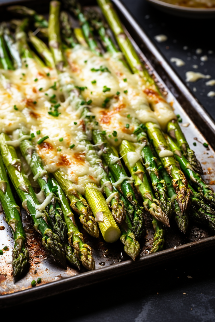 Cheesy Garlic Roasted Asparagus