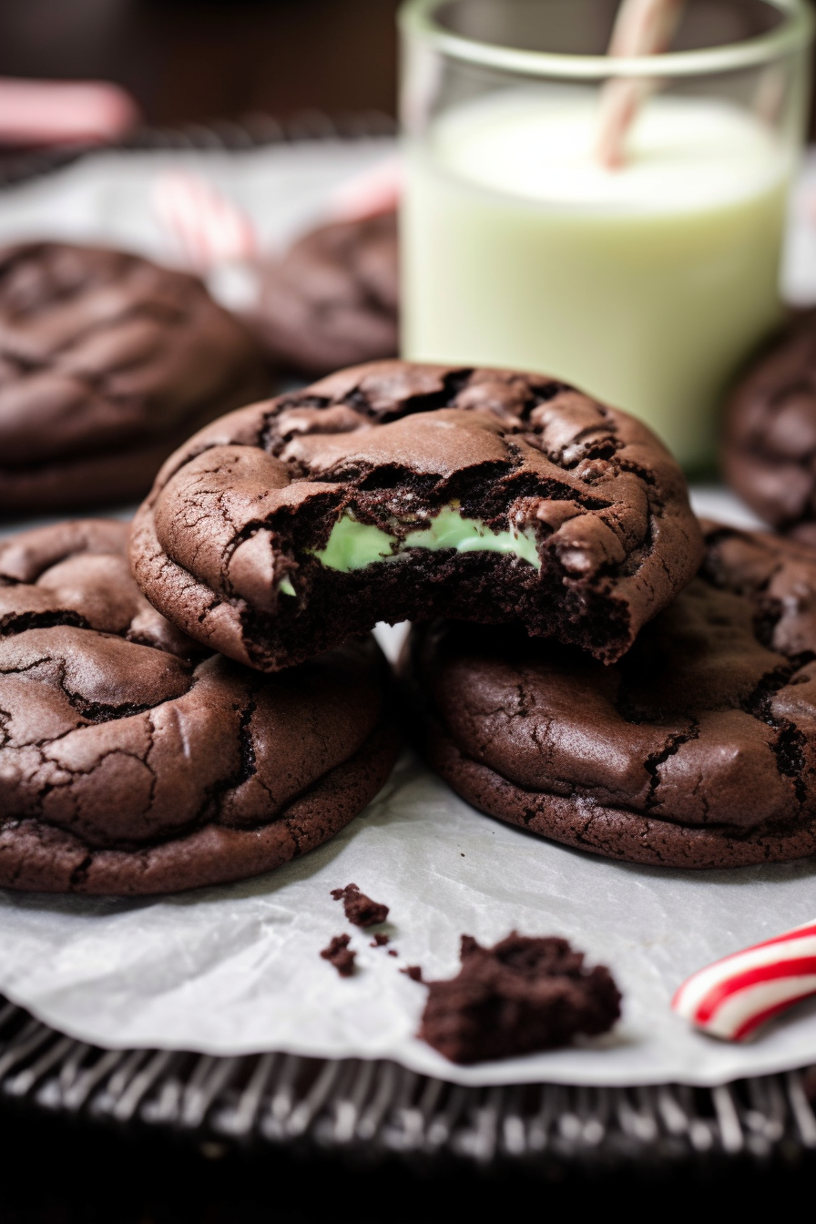 Chocolate Peppermint Cheesecake Cookies