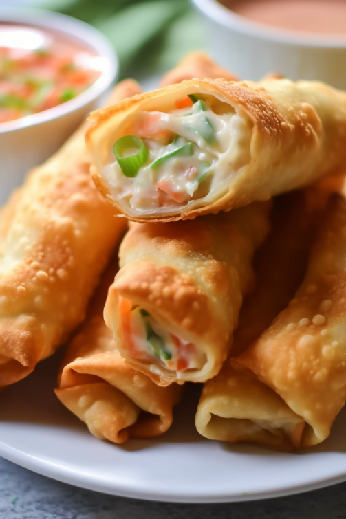 Crab Rangoon Egg Rolls That Oven Feelin