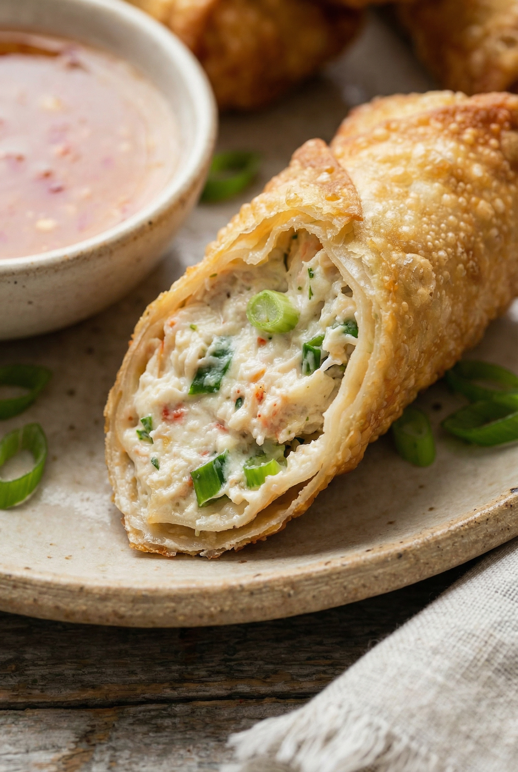 Crab Rangoon Egg Rolls