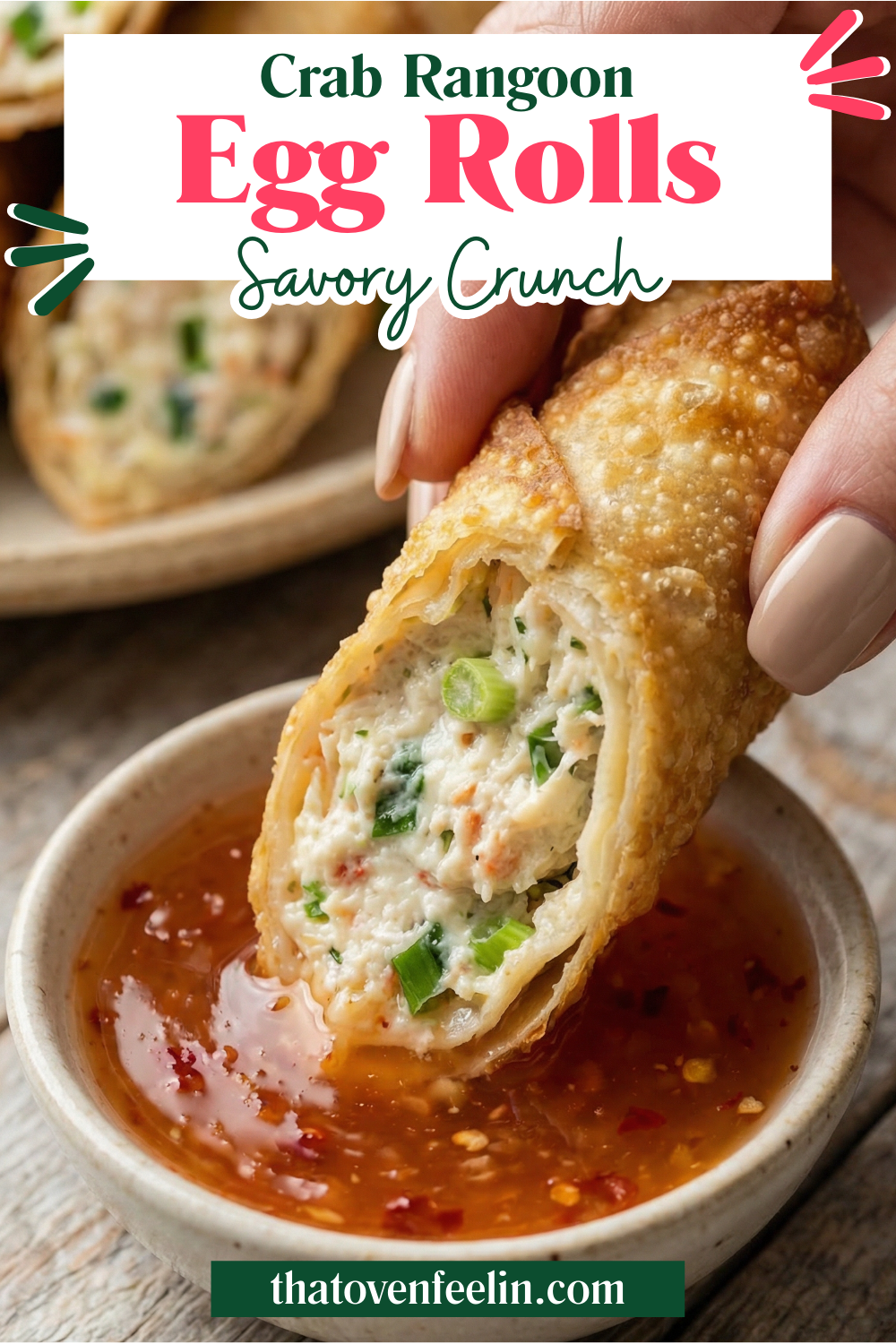 Crab Rangoon Egg Rolls