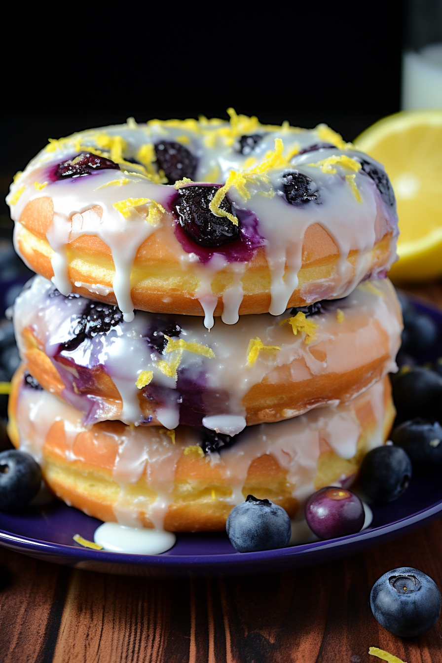 Lemon Blueberry Donuts